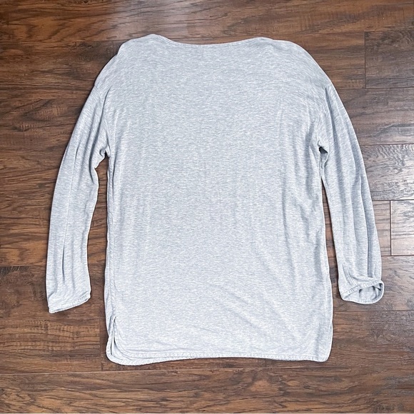 Eileen Fisher • Tencel Bateau Neck Top heather grey Stretch Terry tunic boat - Picture 7 of 7